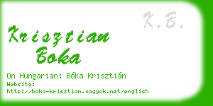 krisztian boka business card