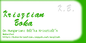 krisztian boka business card